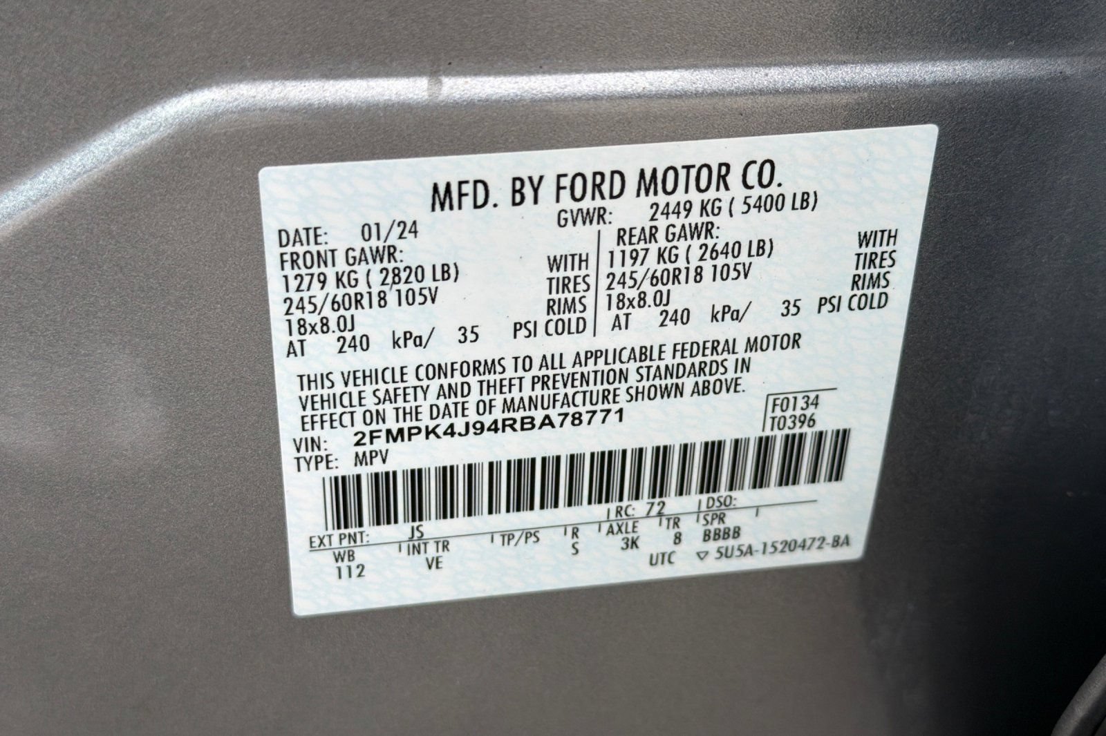 Certified 2024 Ford Edge SEL AWD/4WD image 33