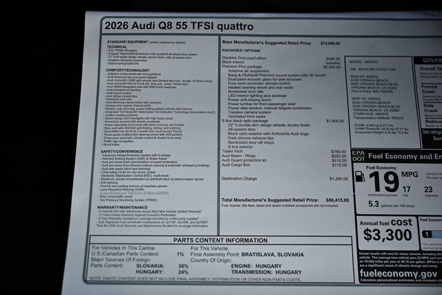 New 2026 Audi Q8 Premium Plus image 39