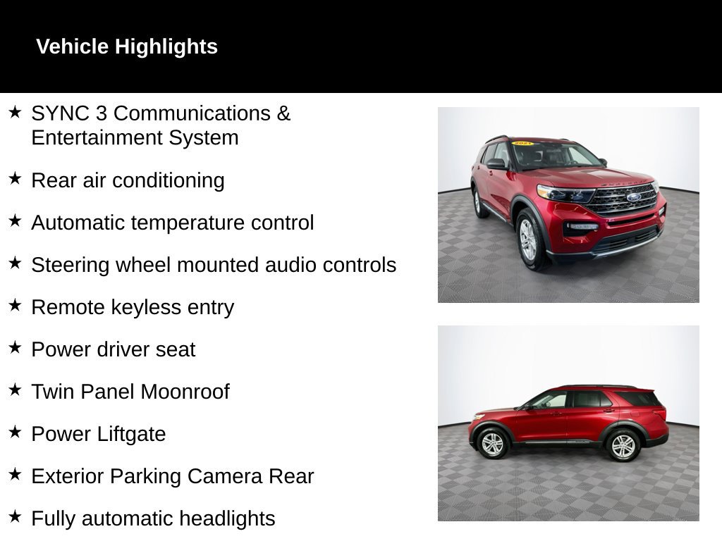 Used 2021 Ford Explorer XLT w/ Equipment Group 202A AWD/4WD image 2