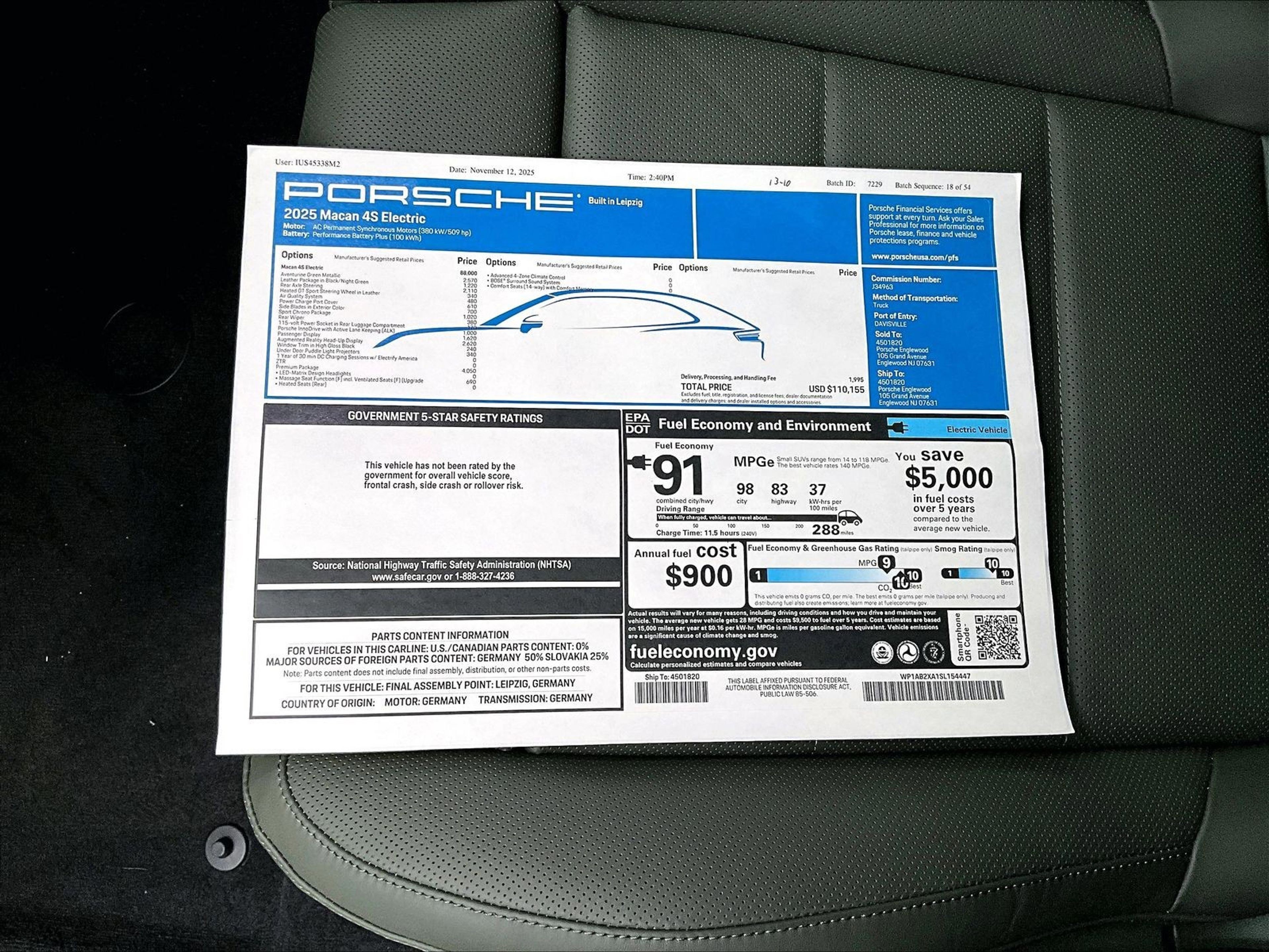 New 2025 Porsche Macan 4S Electric image 14