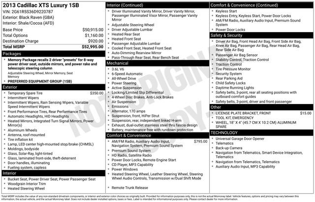 Used 2013 Cadillac XTS Luxury image 1