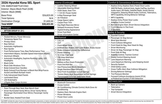 Used 2026 Hyundai Kona SEL Sport FWD image 9