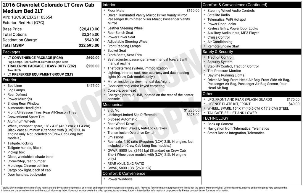 Used 2016 Chevrolet Colorado LT w/ LT Convenience Package image 30