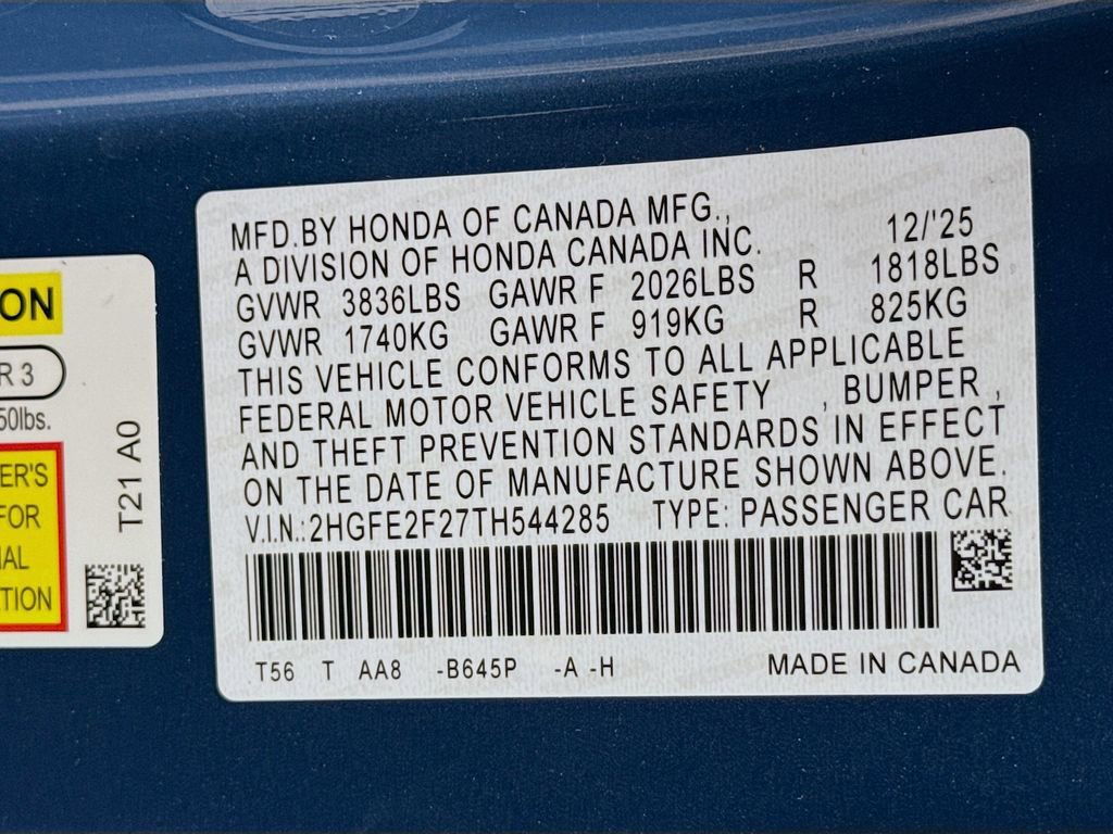 New 2026 Honda Civic LX image 29