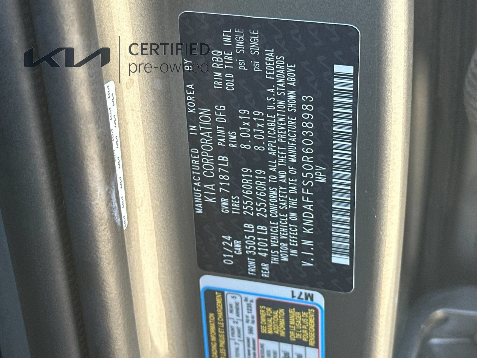 Certified 2024 Kia EV9 Wind AWD/4WD image 31