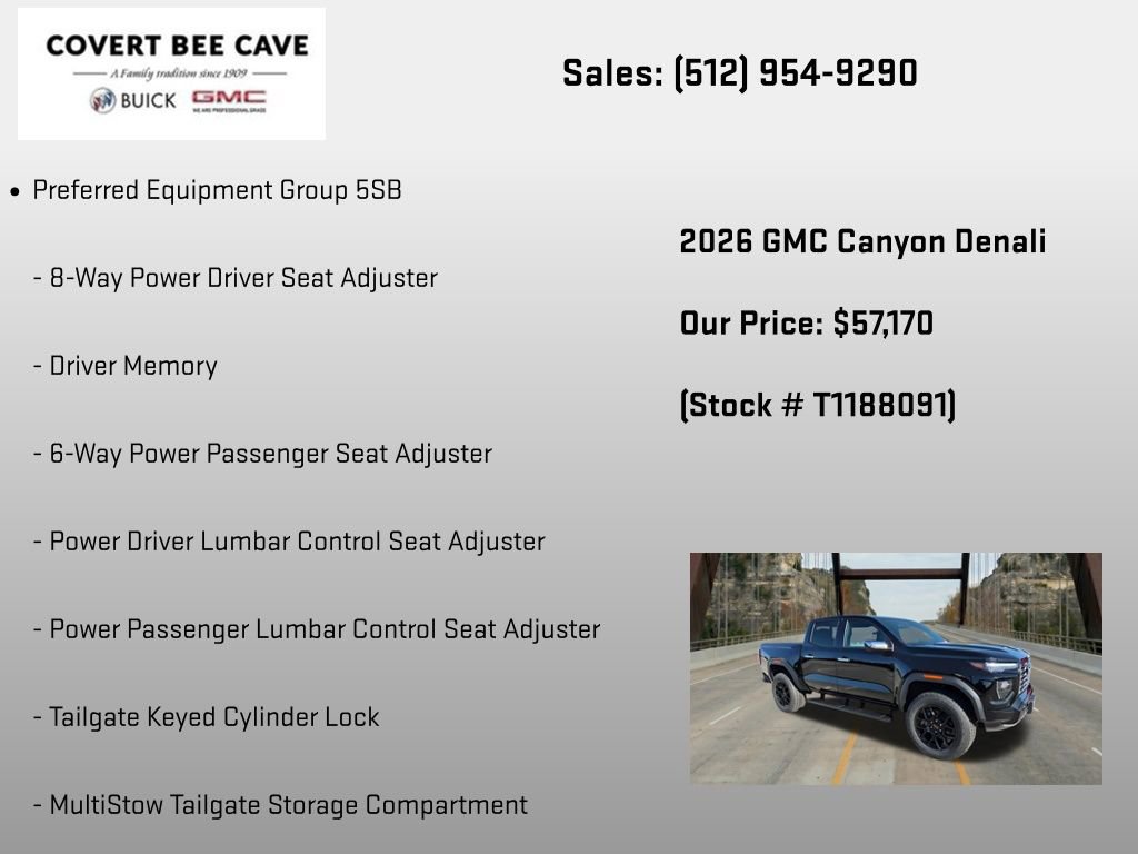 New 2026 GMC Canyon Denali w/ LPO, Denali Black Edition AWD/4WD image 6
