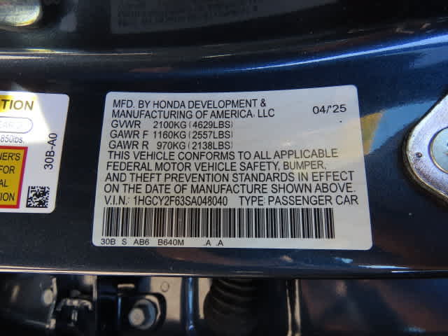 Certified 2025 Honda Accord EX-L image 27