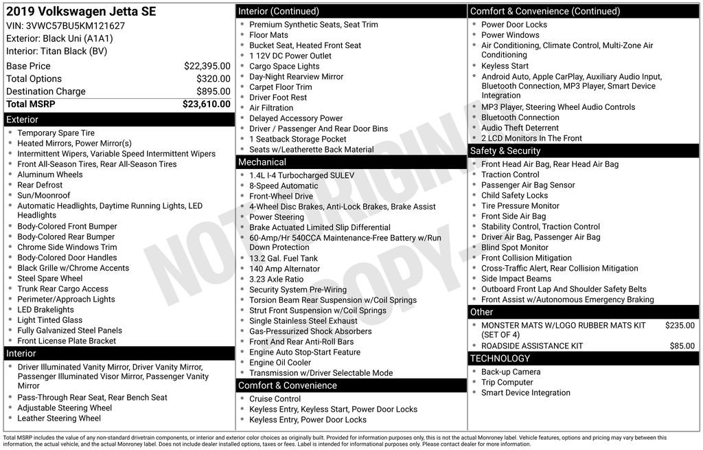 Used 2019 Volkswagen Jetta SE image 12