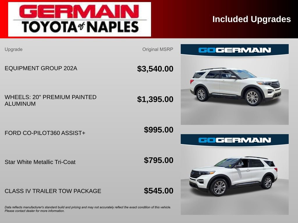 Used 2022 Ford Explorer XLT w/ Equipment Group 202A image 36