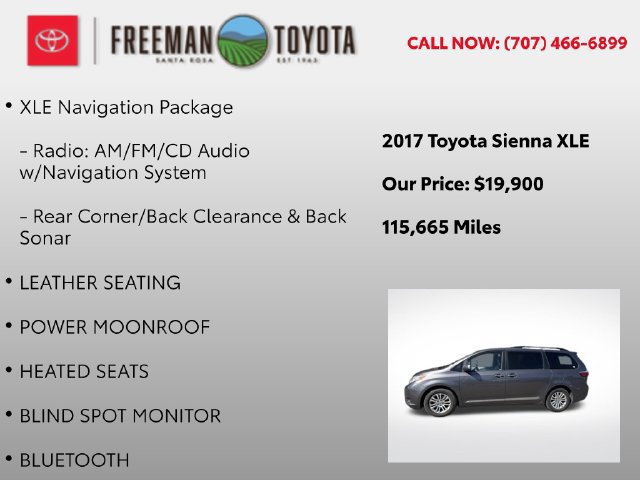 Used 2017 Toyota Sienna XLE w/ XLE Navigation Package FWD image 5