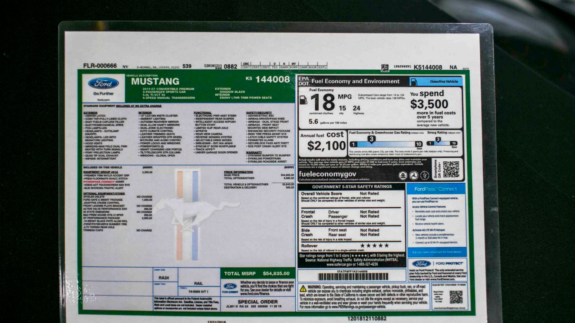 Used 2019 Ford Mustang GT Premium w/ GT Performance Package image 78