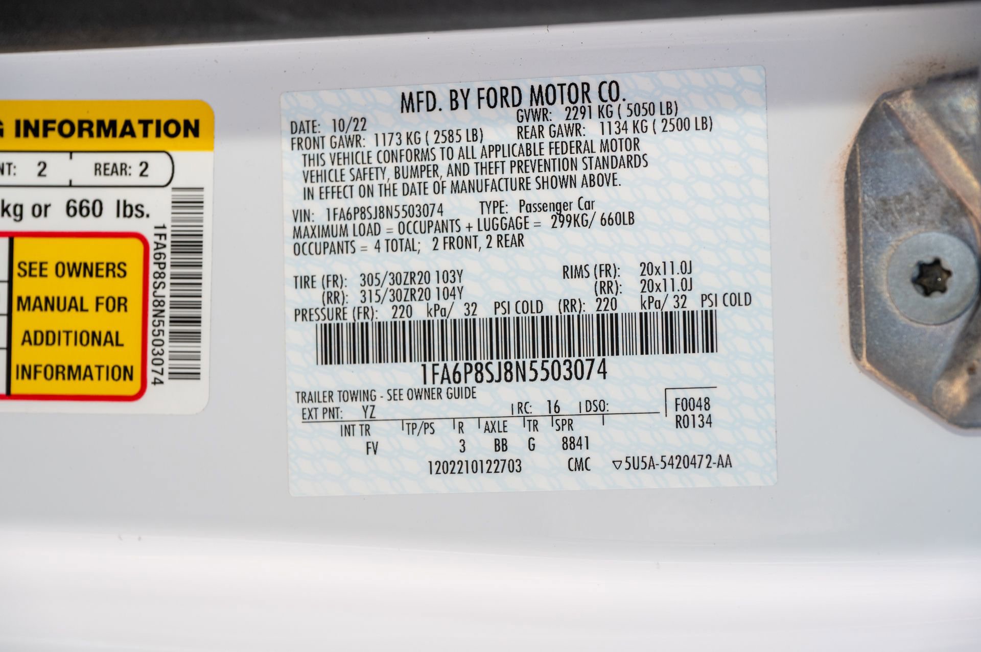 Used 2022 Ford Mustang Shelby GT500 w/ Technology Package image 34