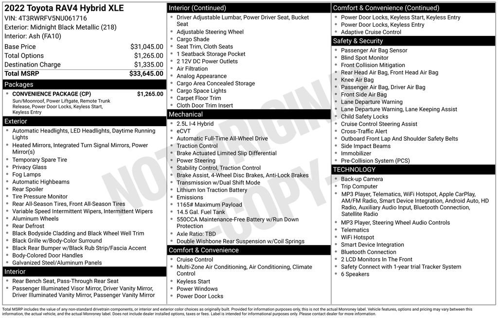 Certified 2022 Toyota RAV4 XLE w/ Convenience Package AWD/4WD image 36