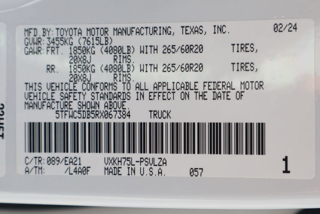 Used 2024 Toyota Tundra Limited AWD/4WD image 62