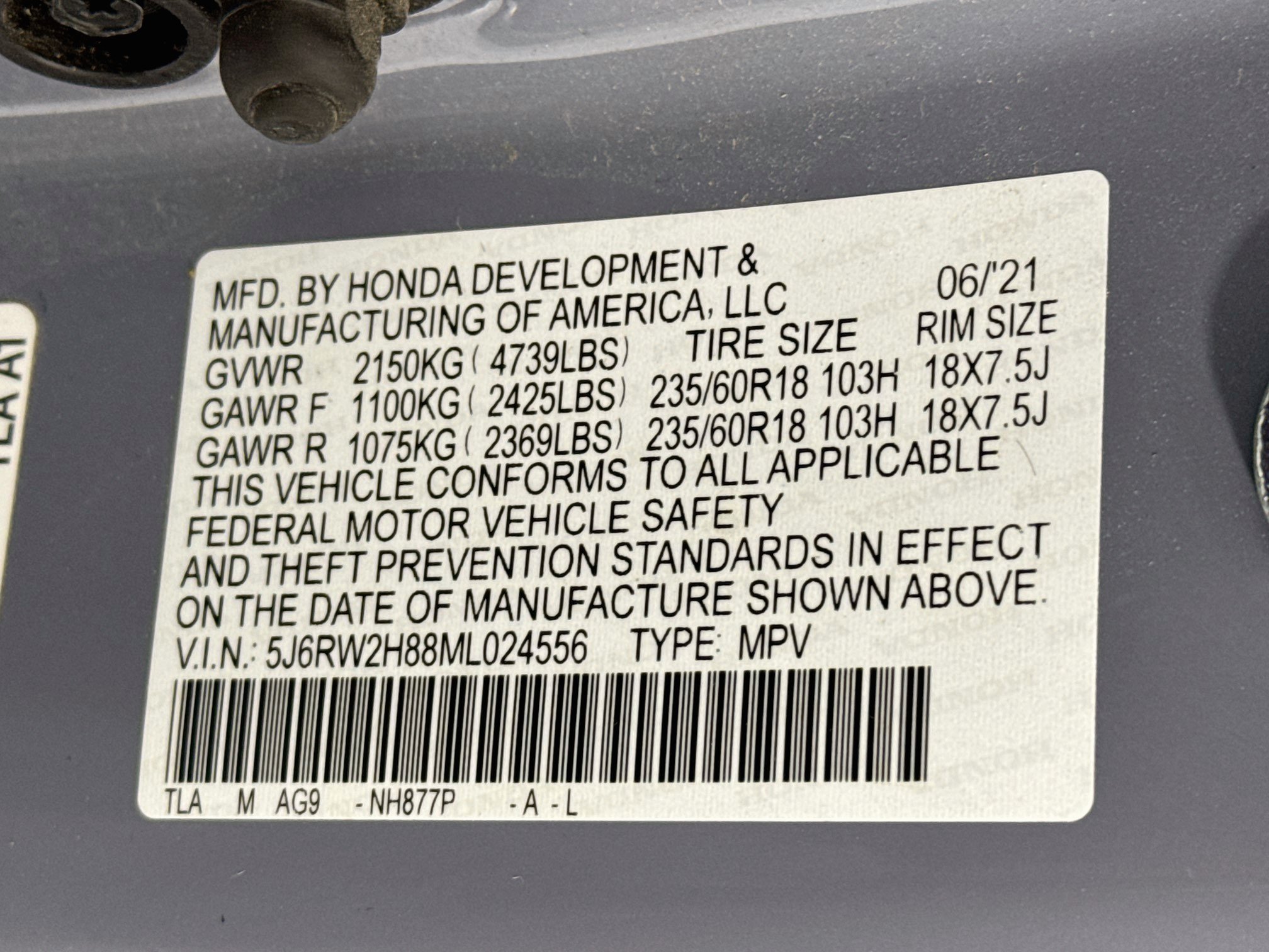 Certified 2021 Honda CR-V EX-L image 31