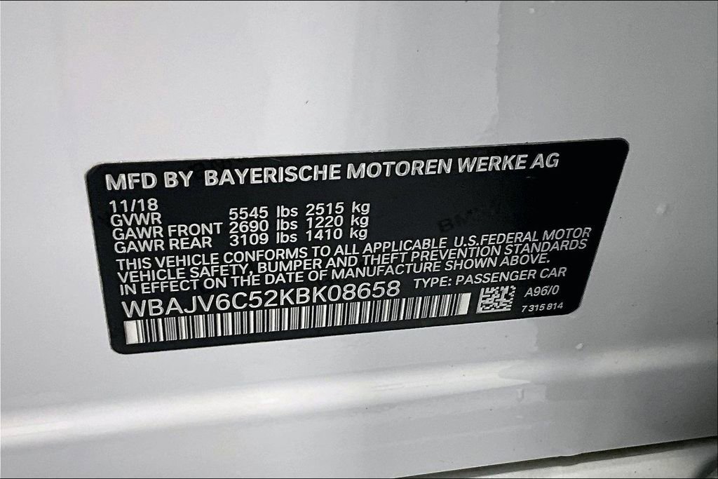 Used 2019 BMW 640i Gran Turismo xDrive w/ M Sport Package image 31