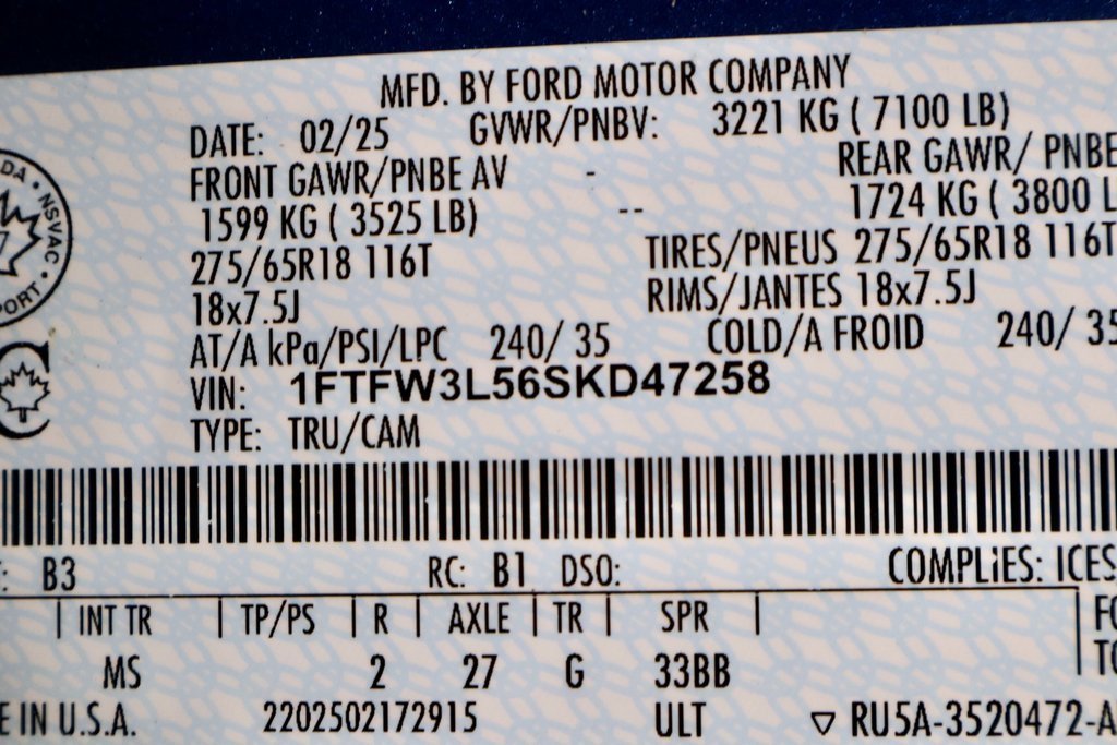 Certified 2025 Ford F150 XLT w/ Equipment Group 301A Standard image 33