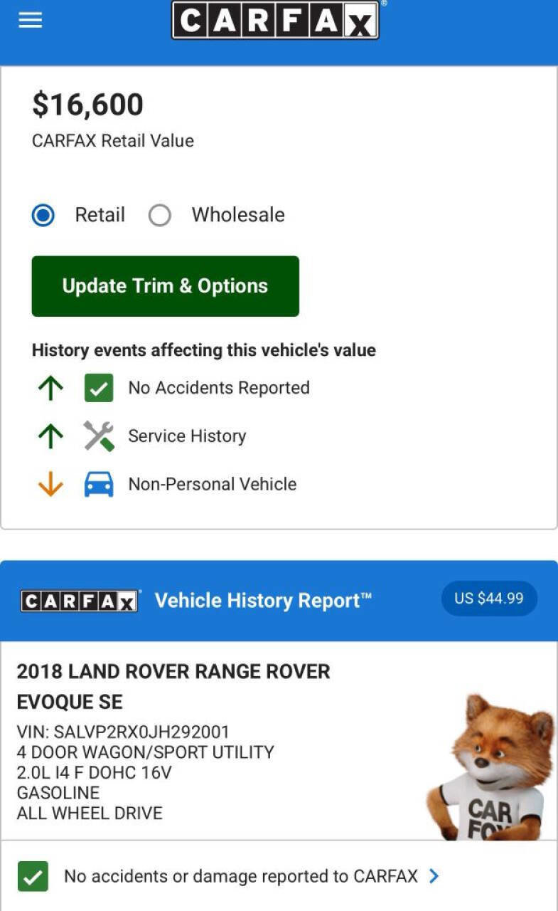 Used 2018 Land Rover Range Rover Evoque SE AWD/4WD image 18
