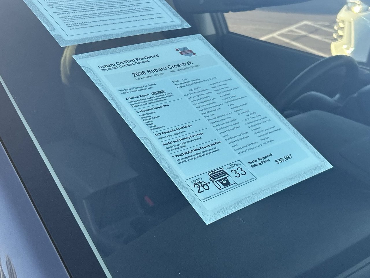 Certified 2026 Subaru Crosstrek 2.5i Premium AWD/4WD image 6