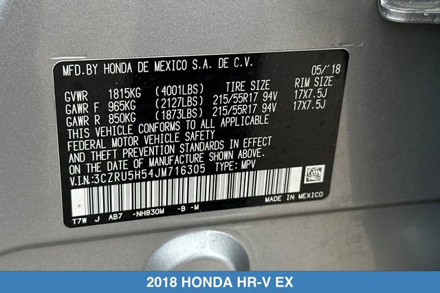 Used 2018 Honda HR-V EX image 32