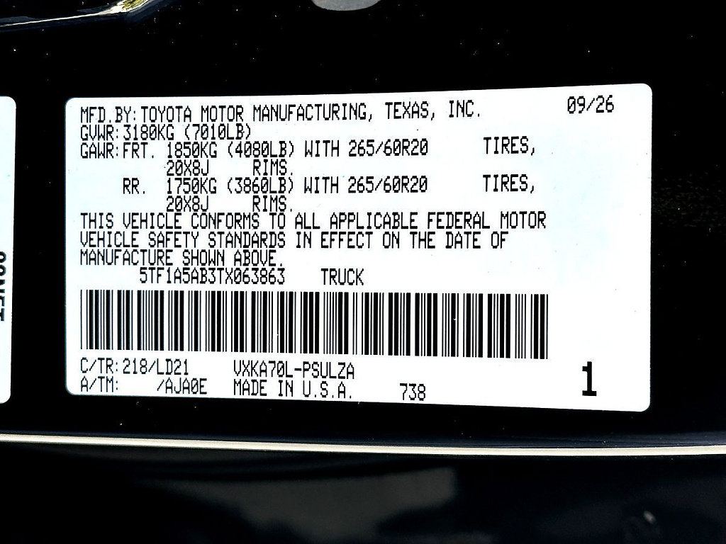 New 2026 Toyota Tundra Limited w/ Power Package RWD image 24