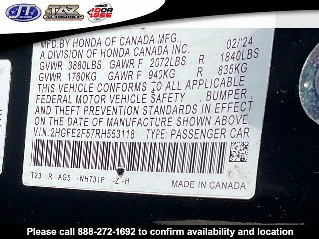 Used 2024 Honda Civic Sport image 17