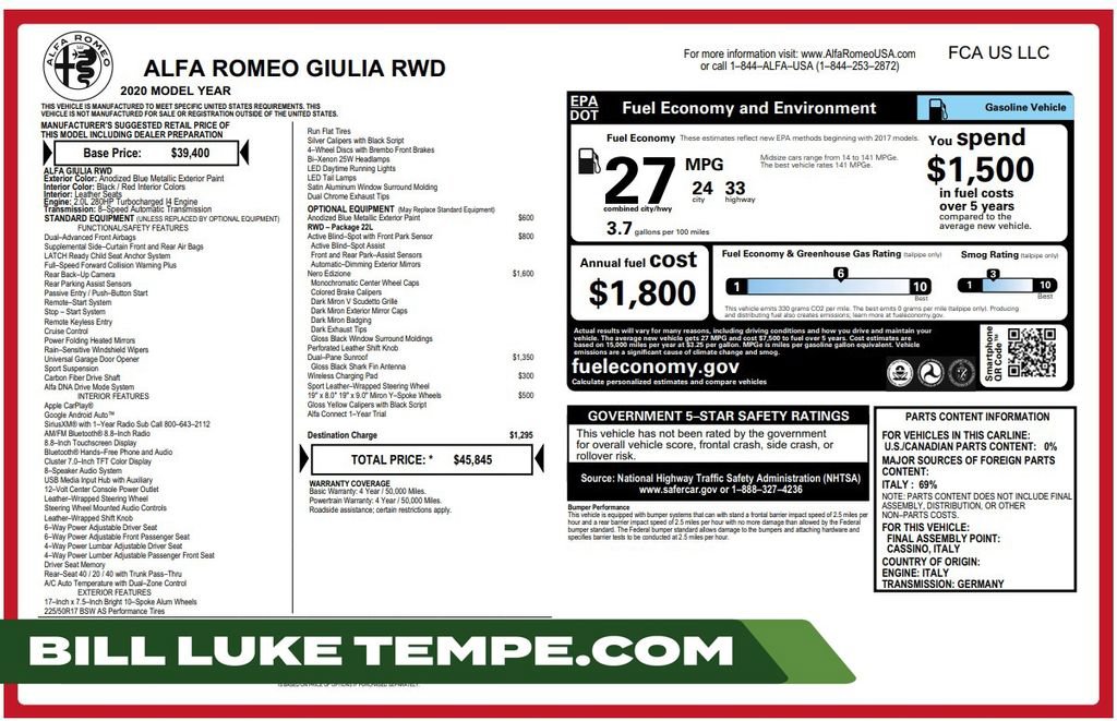 Used 2020 Alfa Romeo Giulia w/ Nero Edizione RWD video 1