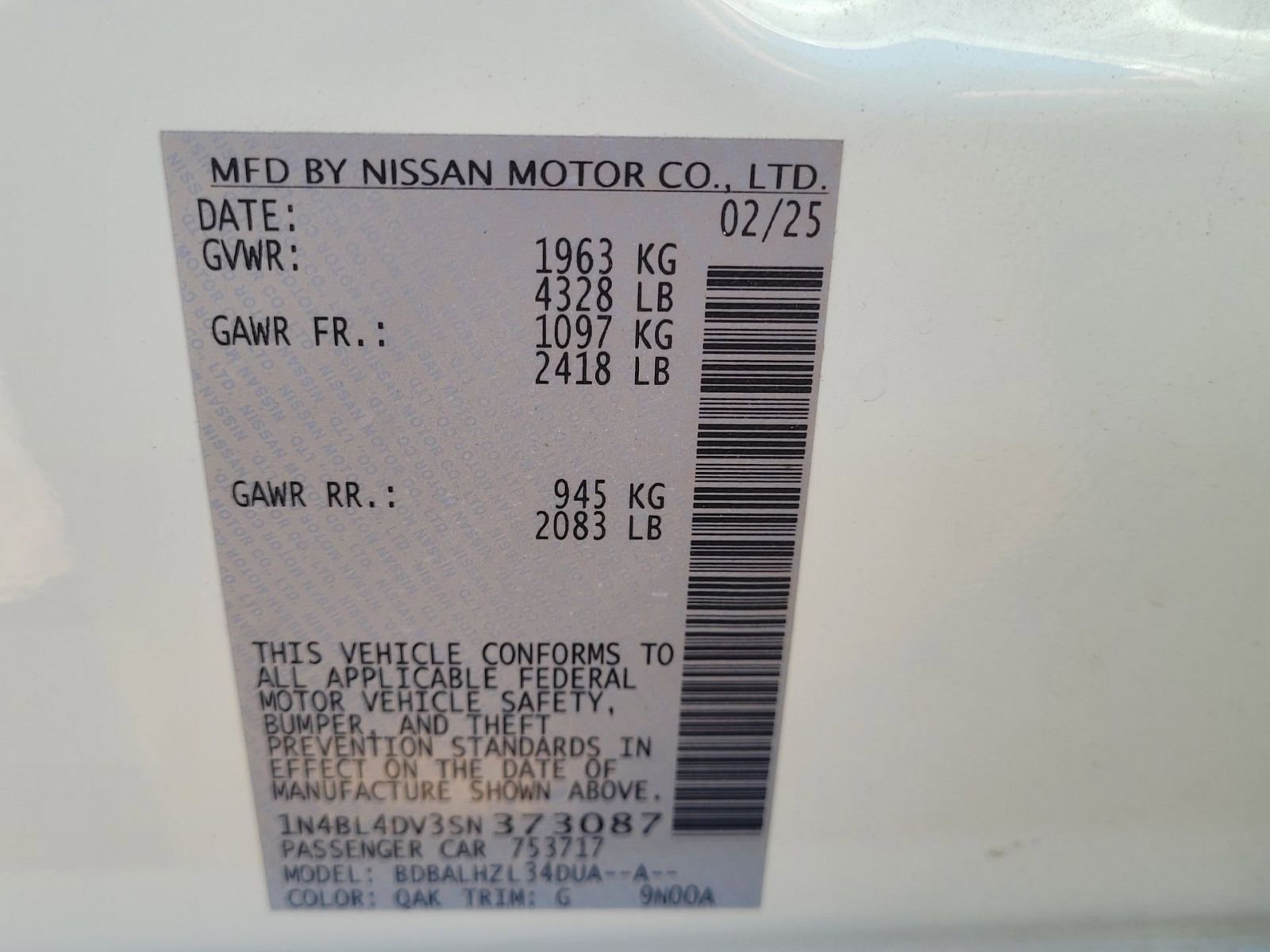 Used 2025 Nissan Altima 2.5 SV image 12