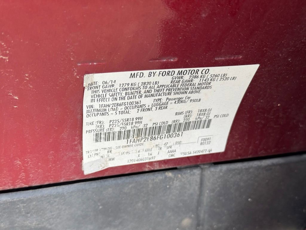 Used 2015 Ford Taurus SEL w/ Equipment Group 201A FWD image 10