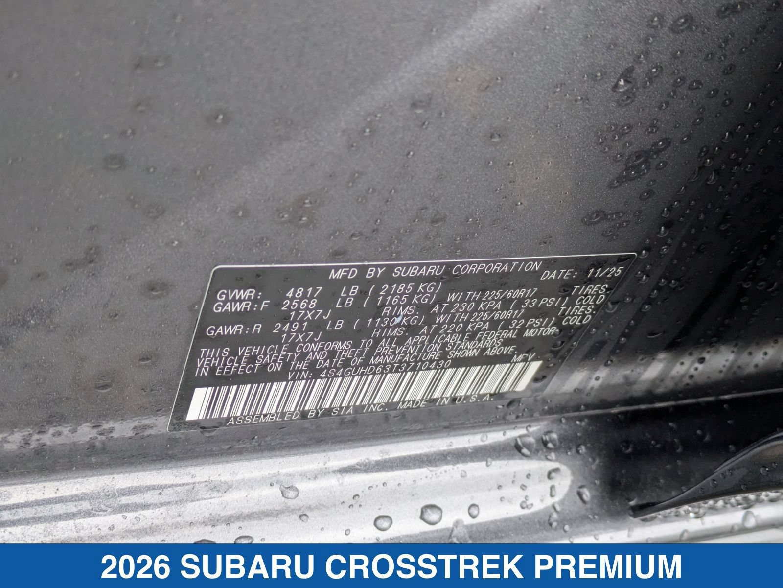 Certified 2026 Subaru Crosstrek 2.5i Premium AWD/4WD image 29