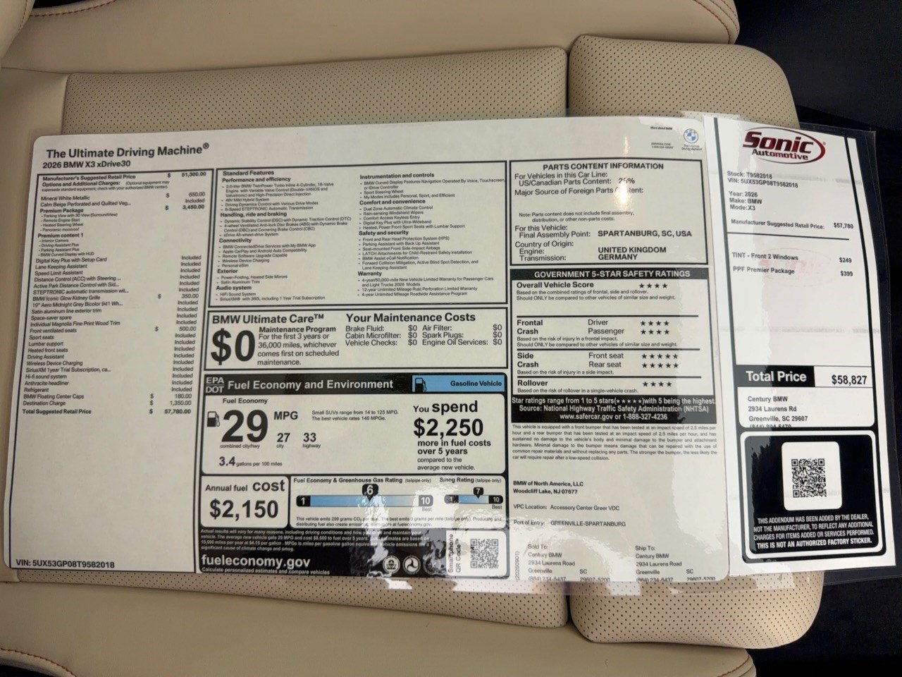 New 2026 BMW X3 xDrive30i w/ Premium Package AWD/4WD image 31