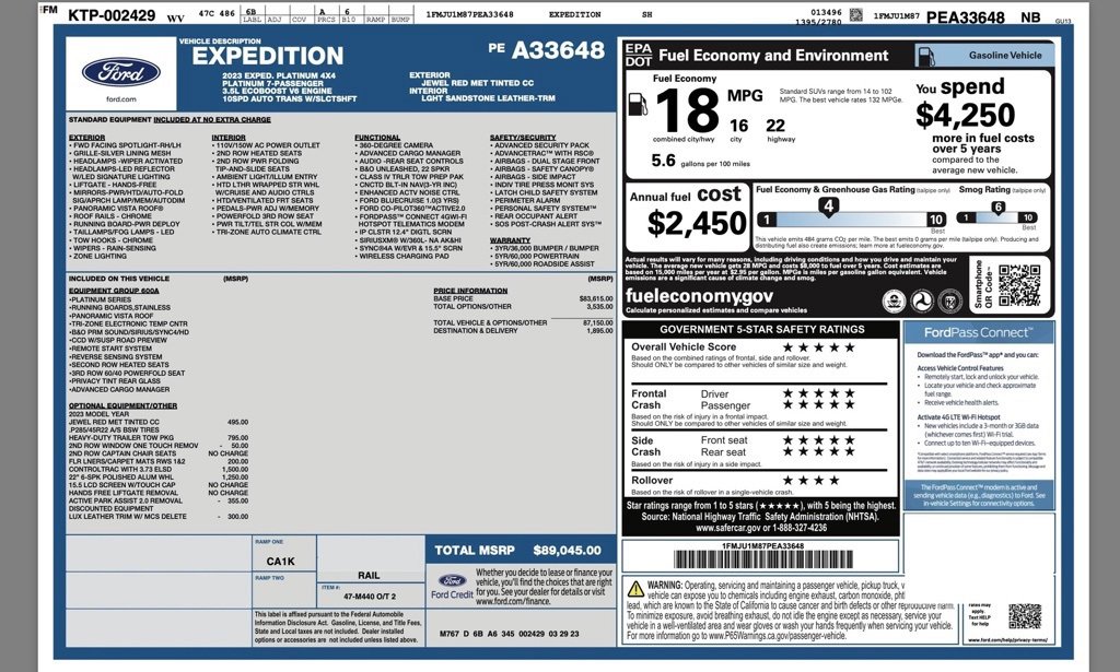 Used 2023 Ford Expedition Platinum image 38