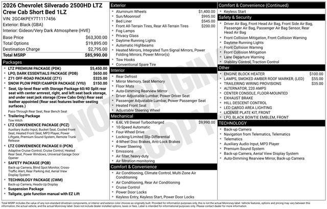 New 2026 Chevrolet Silverado 2500 LTZ w/ LTZ Premium Package image 19