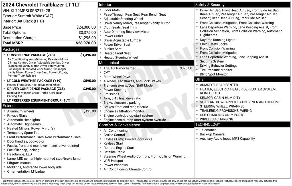 Certified 2024 Chevrolet TrailBlazer LT w/ Convenience Package FWD image 7