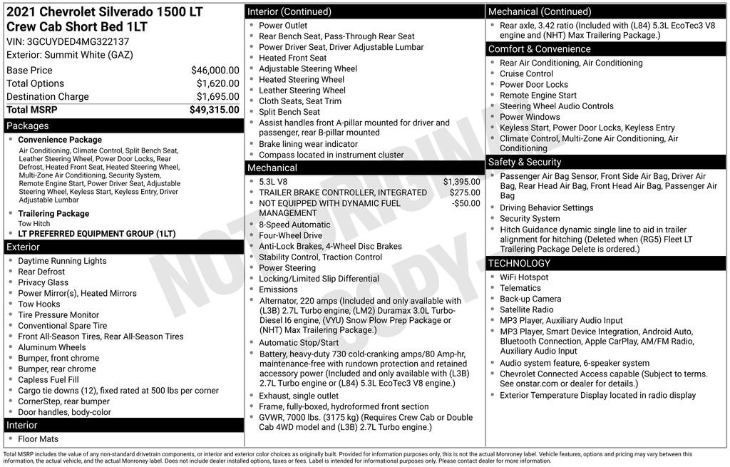 Used 2021 Chevrolet Silverado 1500 LT AWD/4WD image 39