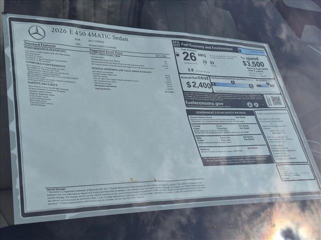 New 2026 Mercedes-Benz E 450 4MATIC Sedan image 17