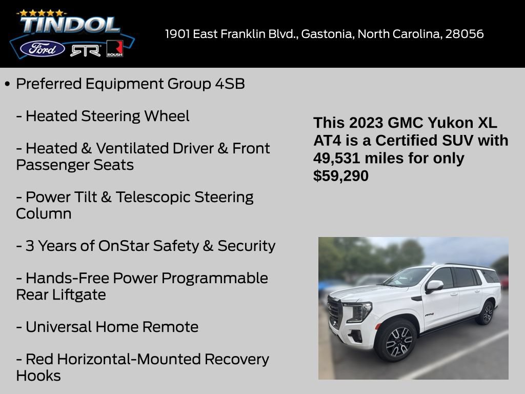 Used 2023 GMC Yukon XL AT4 w/ Max Trailering Package AWD/4WD image 15