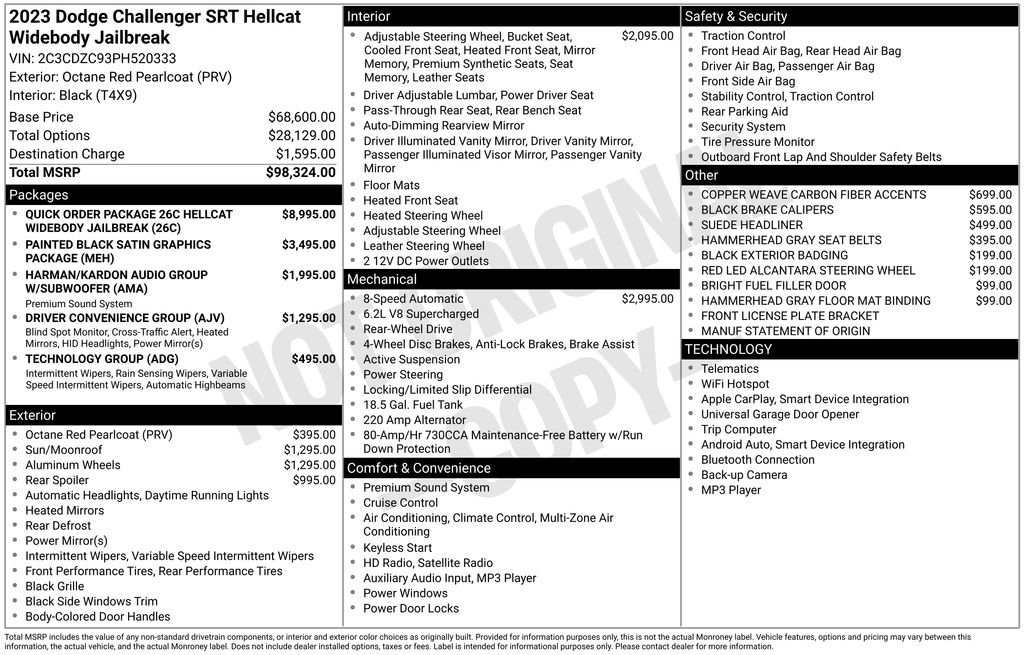 Used 2023 Dodge Challenger SRT Hellcat image 38