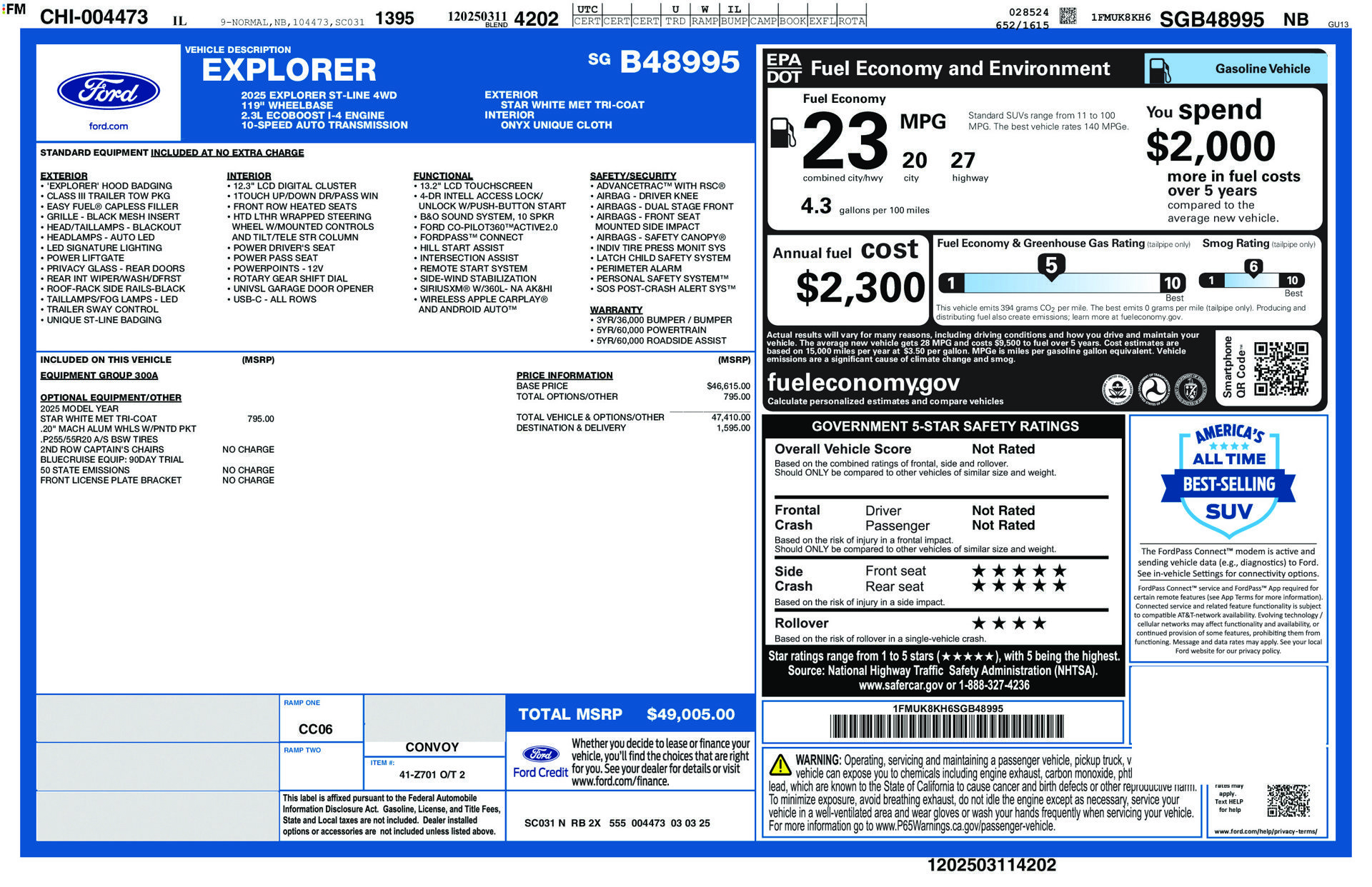 Used 2025 Ford Explorer ST-Line AWD/4WD image 4
