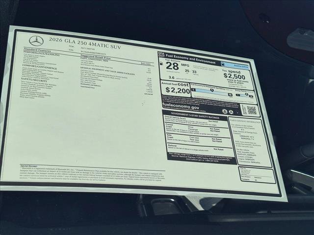 New 2026 Mercedes-Benz GLA 250 4MATIC image 17