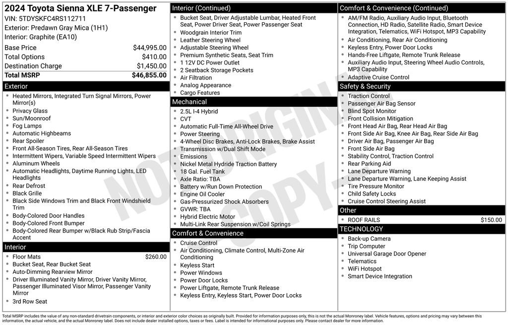 Used 2024 Toyota Sienna XLE image 4