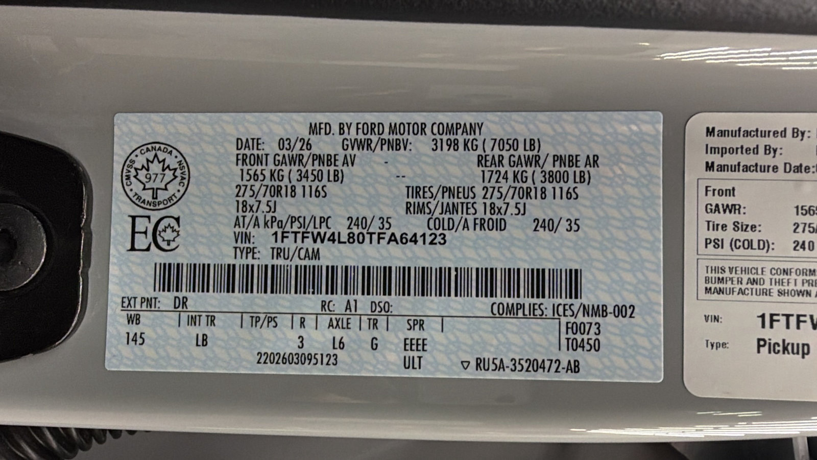Used 2026 Ford F150 Tremor w/ Bed Utility Package AWD/4WD image 41
