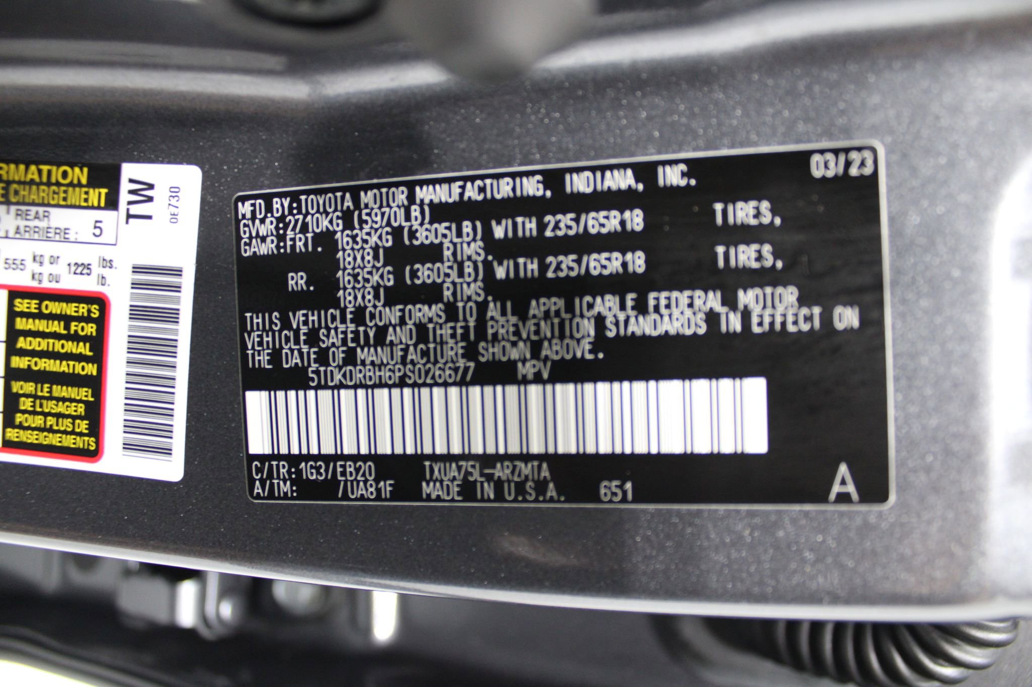 Used 2023 Toyota Highlander XLE AWD/4WD image 48
