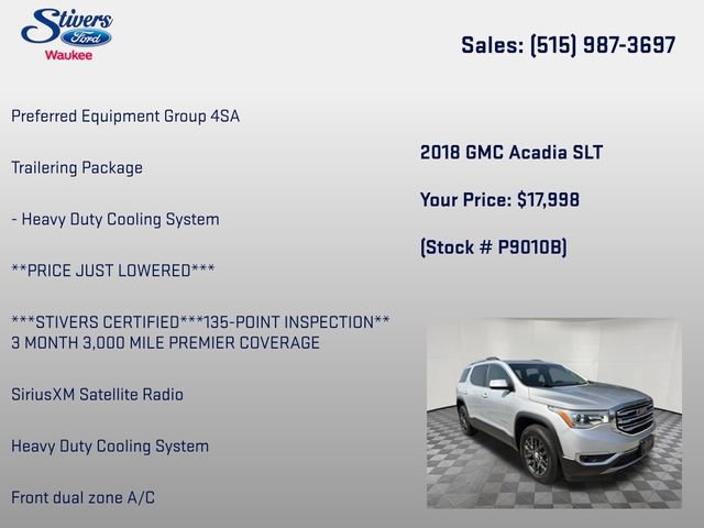 Used 2018 GMC Acadia SLT AWD/4WD image 8