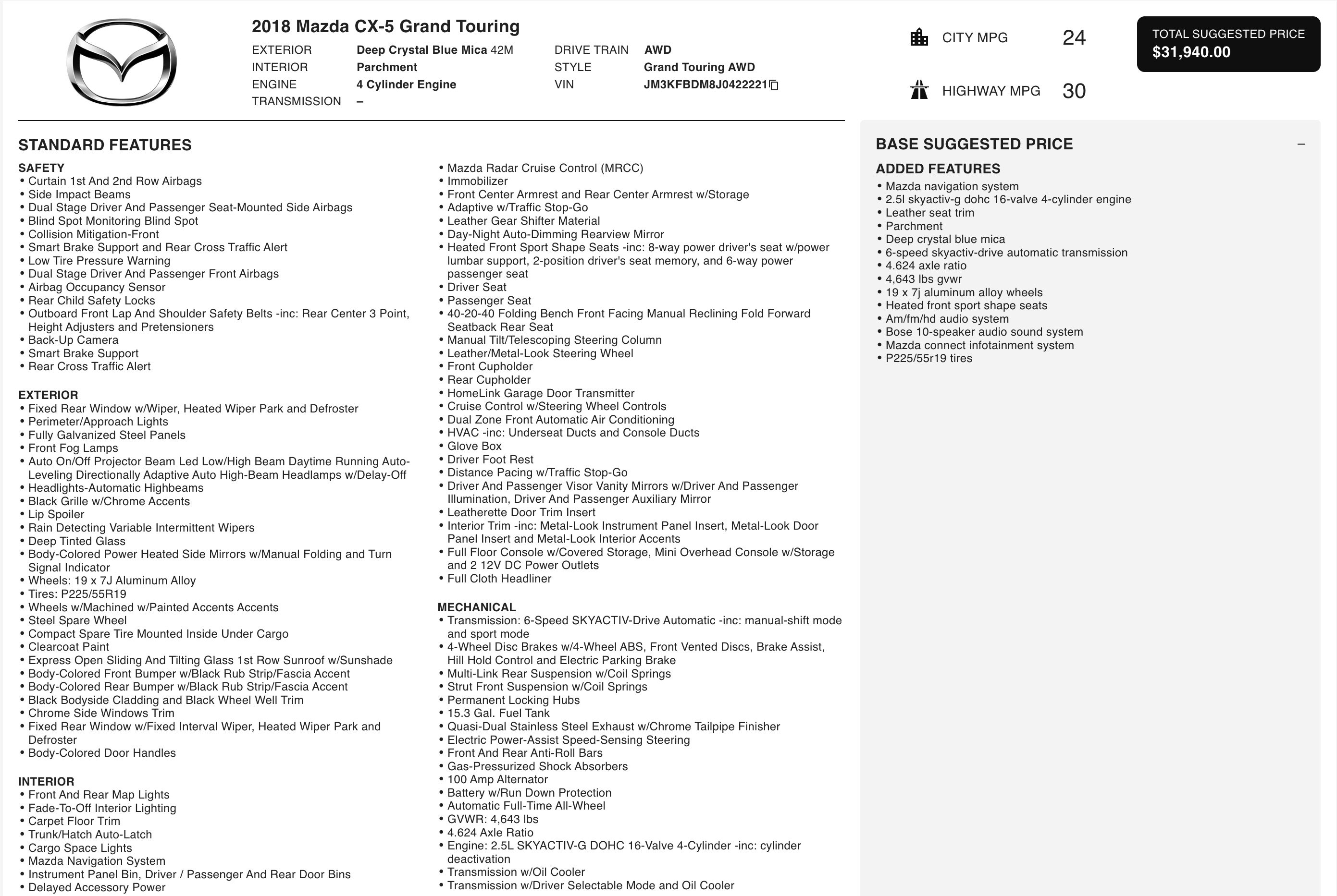 Used 2018 MAZDA CX-5 Grand Touring image 5