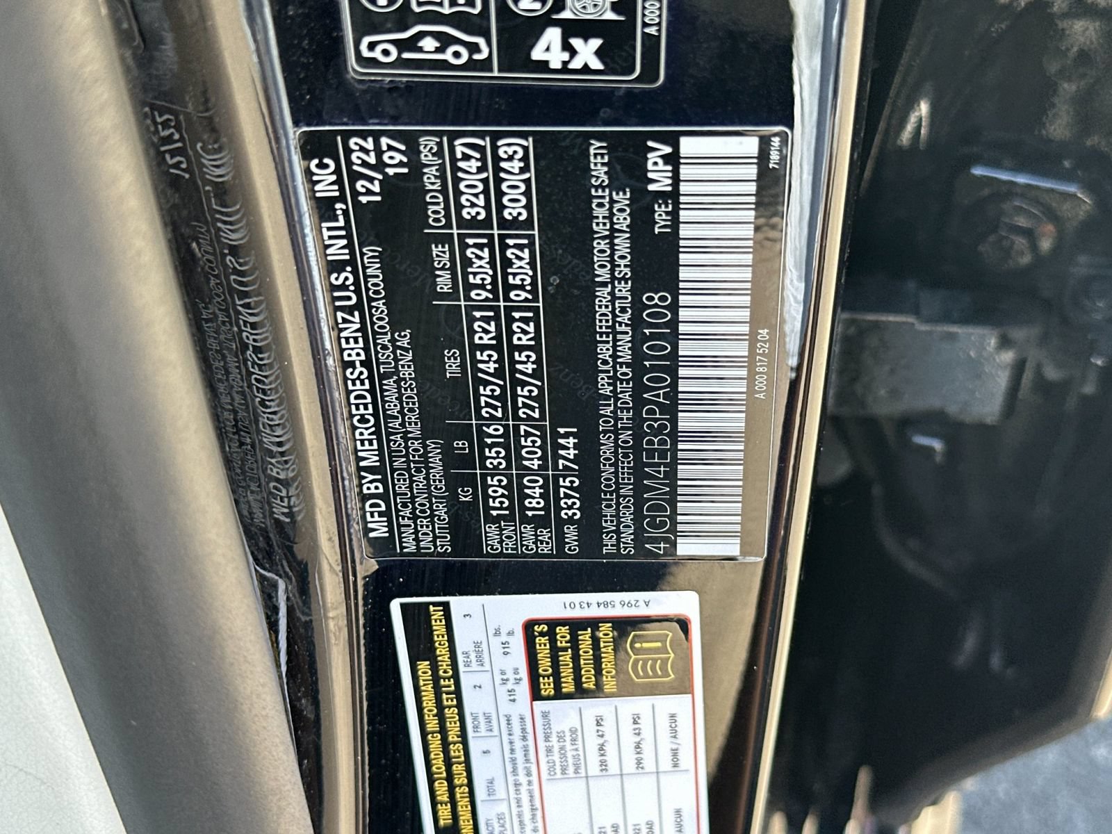 Certified 2023 Mercedes-Benz EQS 580 4MATIC SUV image 37
