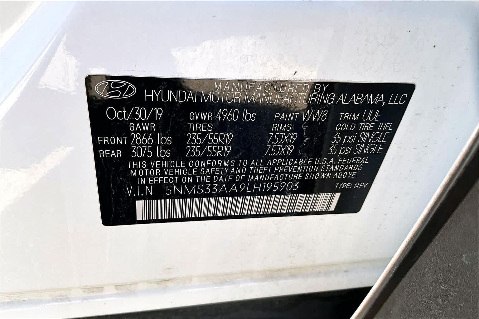 Used 2020 Hyundai Santa Fe SEL w/ Cargo Package FWD image 33