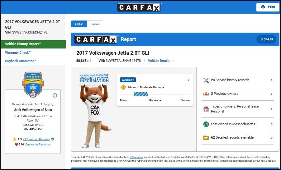 Used 2017 Volkswagen Jetta GLI FWD image 14