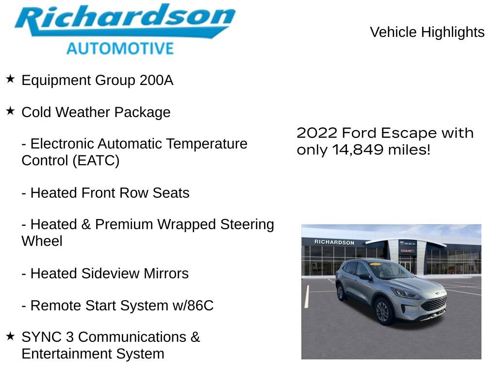 Used 2022 Ford Escape SE w/ Cold Weather Package image 11