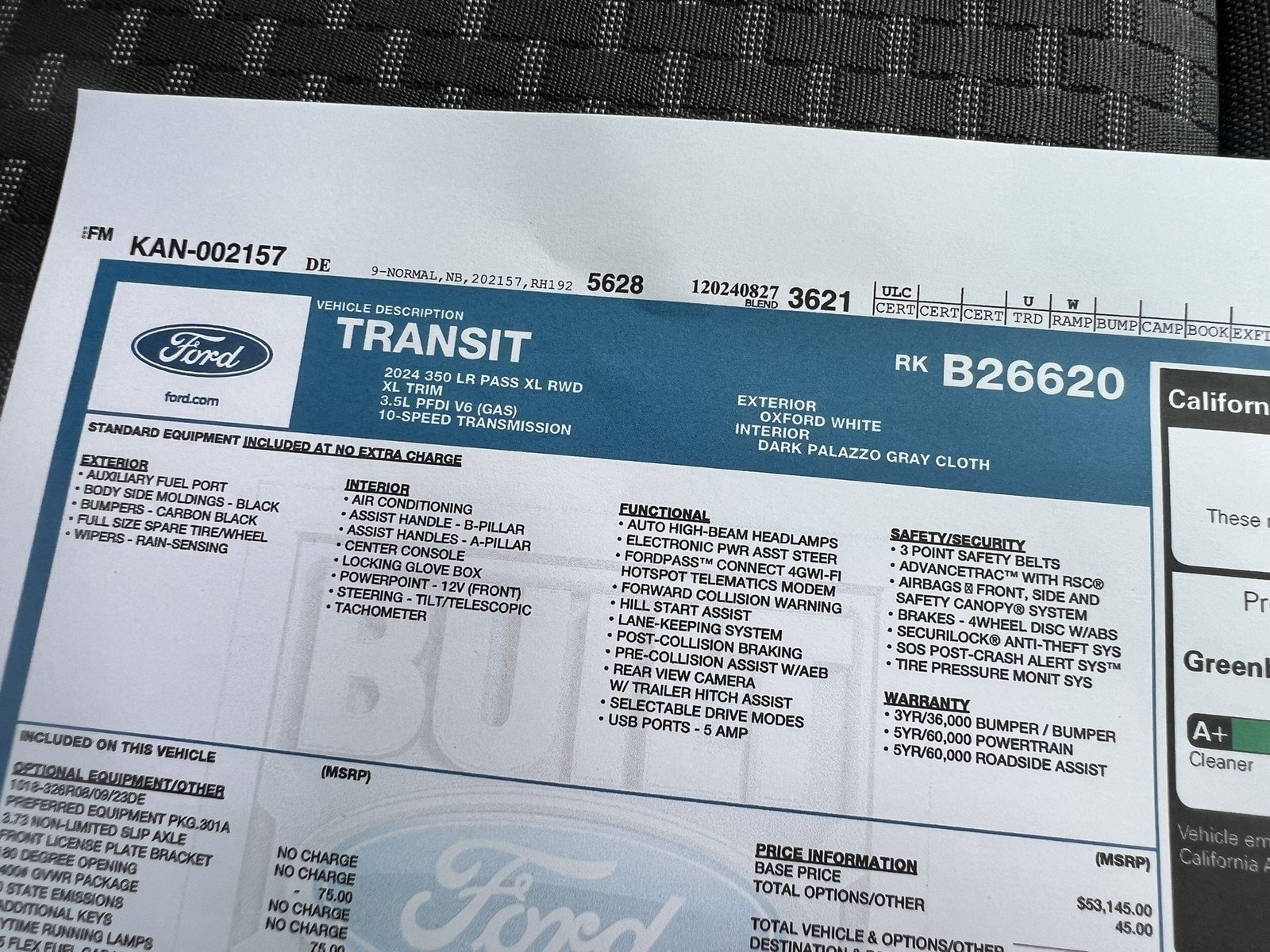 Used 2024 Ford Transit 350 XL RWD image 78